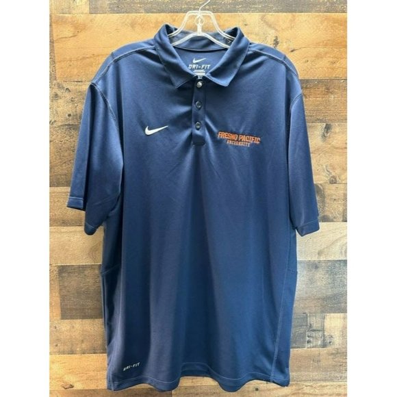 Nike Dri-Fit Fresno Pacific‎ University Men's Polo Size Large - Picture 1 of 4